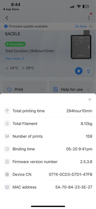 Anycubic Kobra S1 + Creality dryier + filament