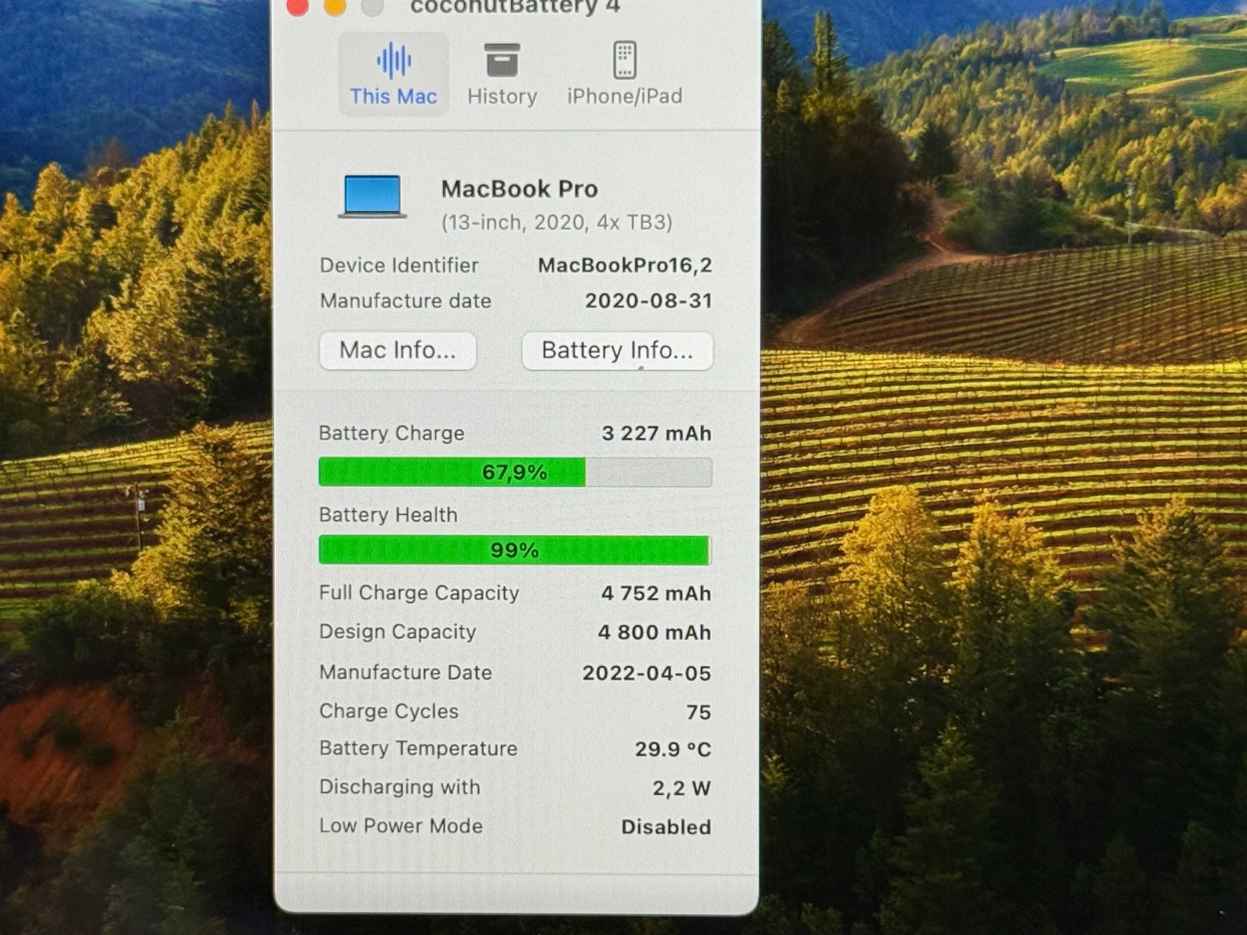 MacBook Pro 13 2020 4TB3`Core i5-1038NG7/16GB RAM/512GB SSD/Бат 99%