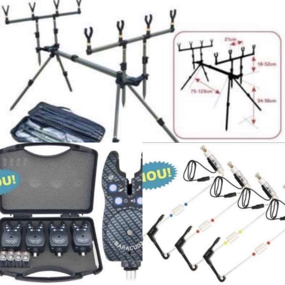 Rodpod 4 Baracuda Full Echipat pt 4 lansete ( 4 Swingeri 4 senzori )