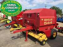 New Holland 544 - presa baloti rotunzi 120x120 / 60CP camera pe lanțuri, plasa / ata, computer, stare foarte buna, Franta