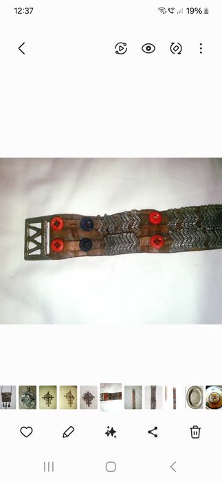 Cahla ,ceramica ,veche originala ,plosca cruce hutuli