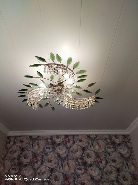 Хрустальная люстра 3 лампочки