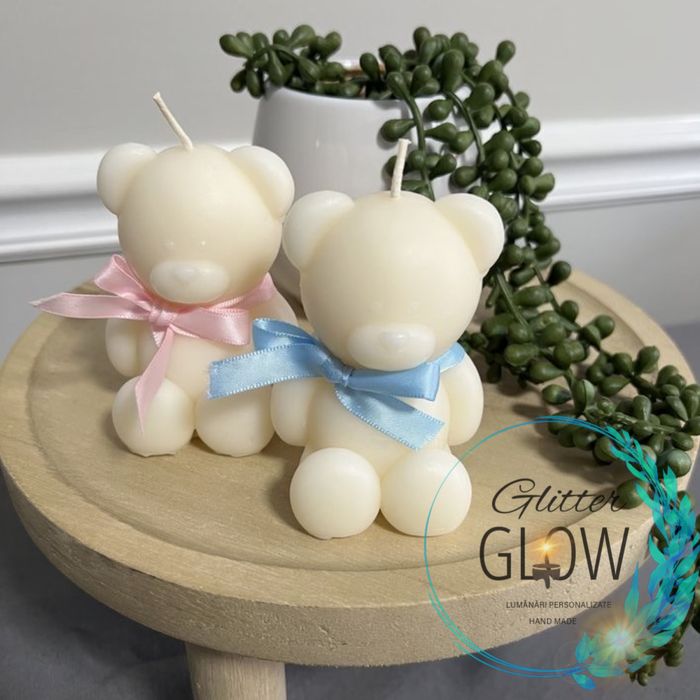 Lumanare ursulet marturii botez (orice culoare, ambalaj, personalizare