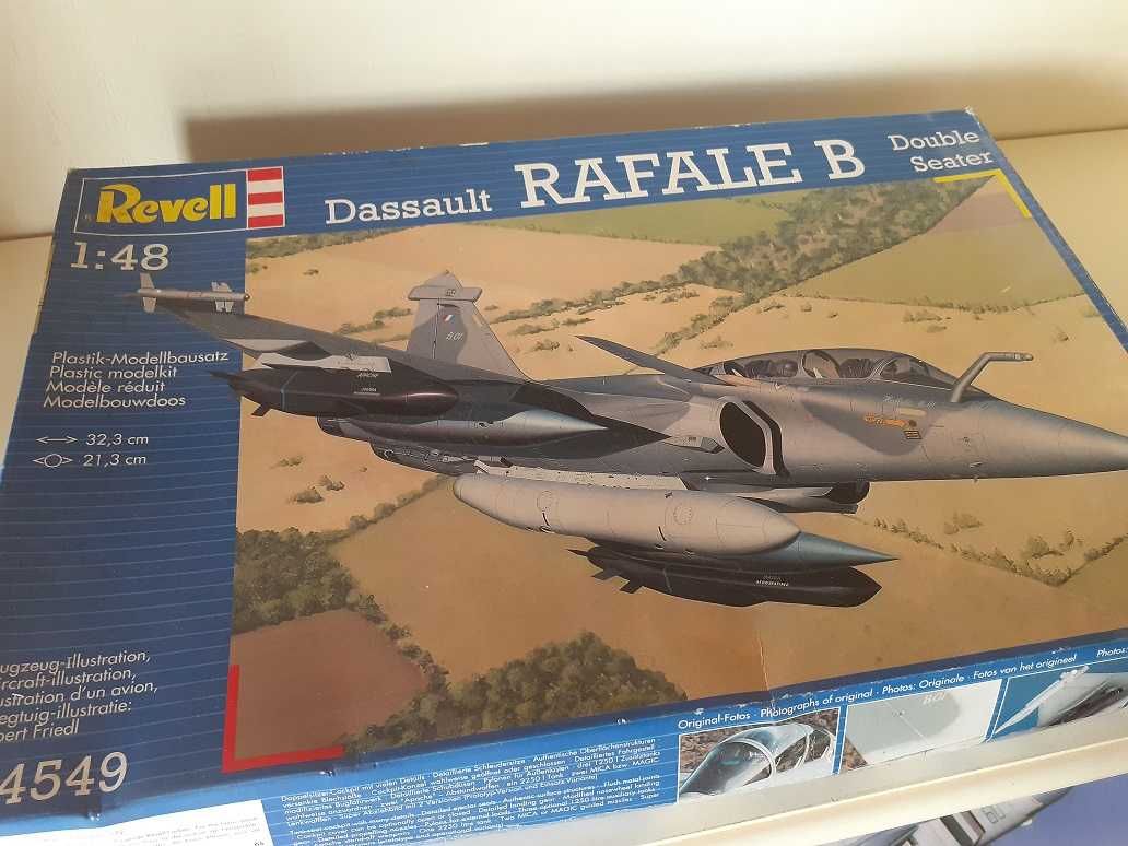 machetă avion supersonic Dassault Rafale B scara 1.48