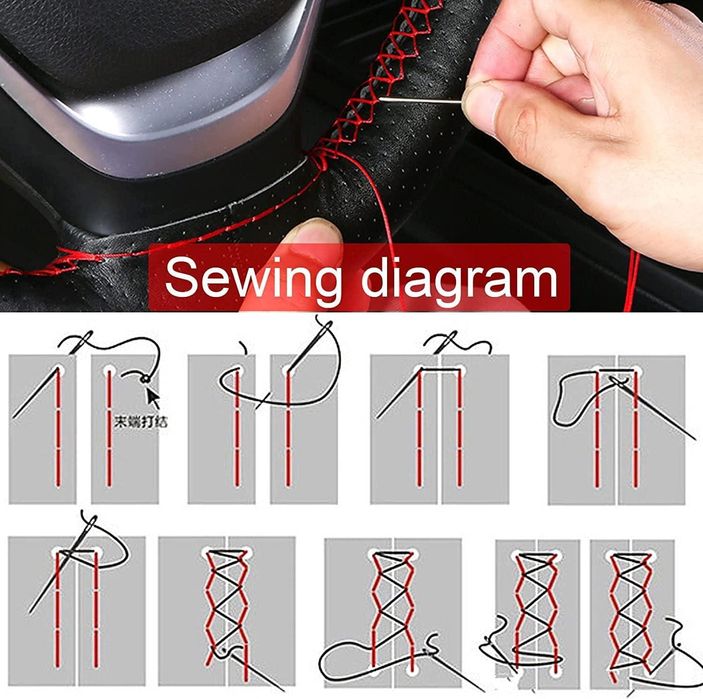 калъф за волан шиещ м 37-39 см от 1 секция естествена кожа черен ...