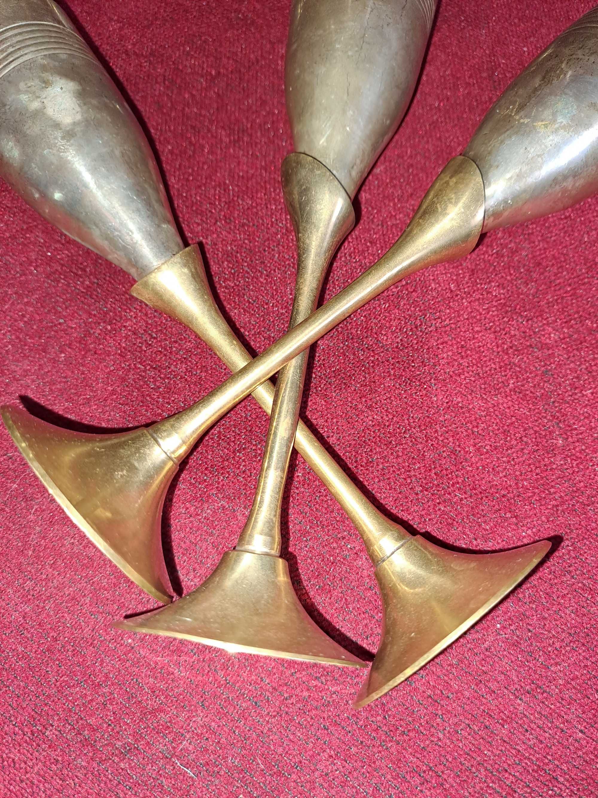 set 6 pahare cupa bronz argintat cadou 20 cm