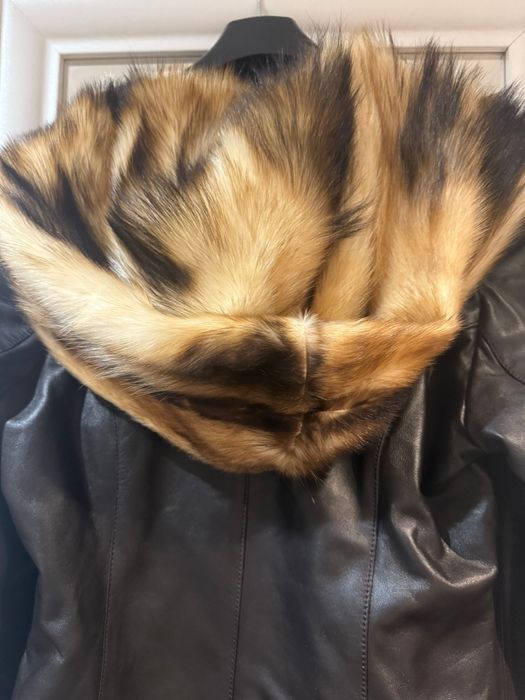 Дамско яке с естествена кожа и косъм ново