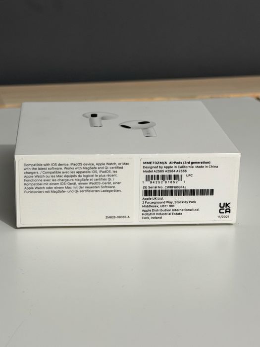 Căști AirPods 3 originale Apple - stare excelentă