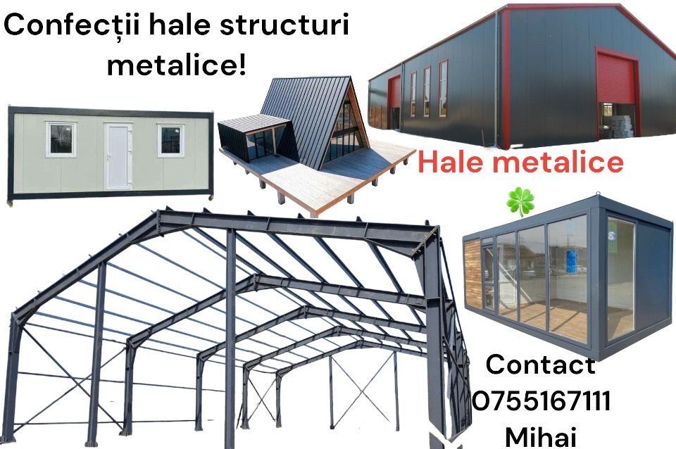 Hale confectii metalice structura metalica la doar 55€ mp.