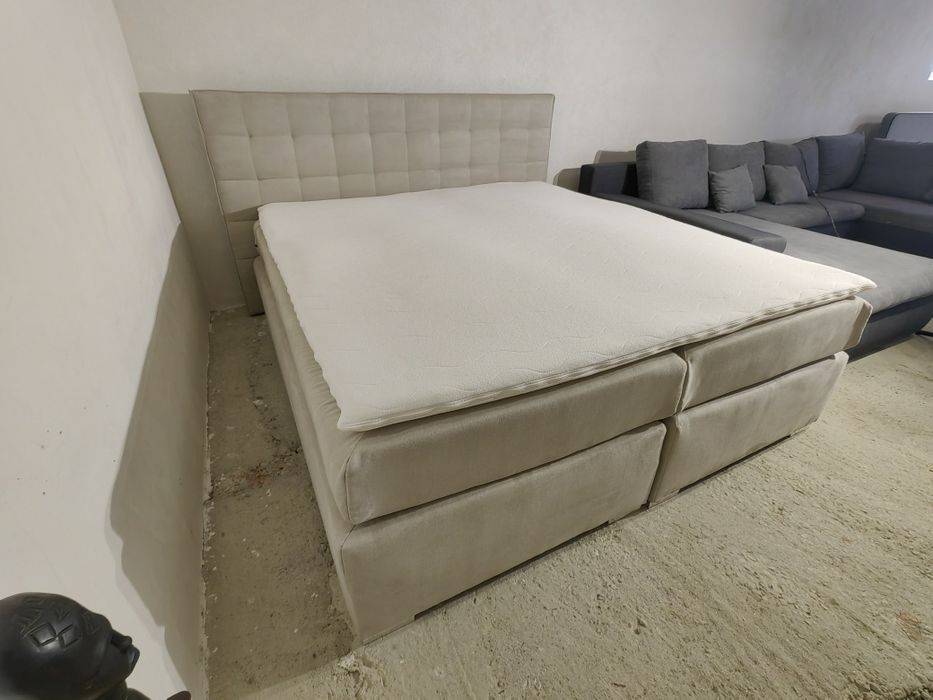 Pat dormitor Boxspring 180/200 Bej toppar