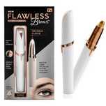 Дамски тример за вежди Flawless Brows, хипоалергенен, бял/златист