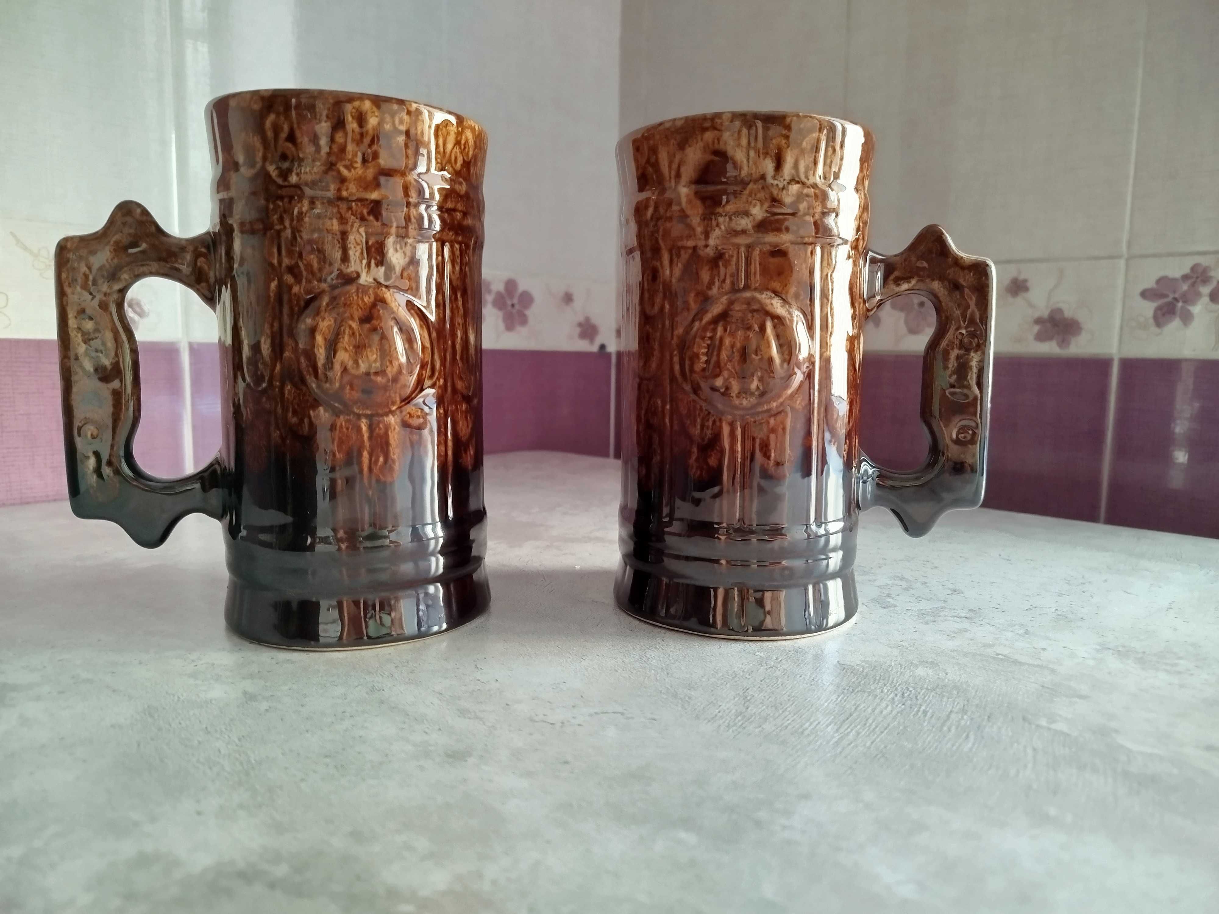 Пивные глиняные кружки