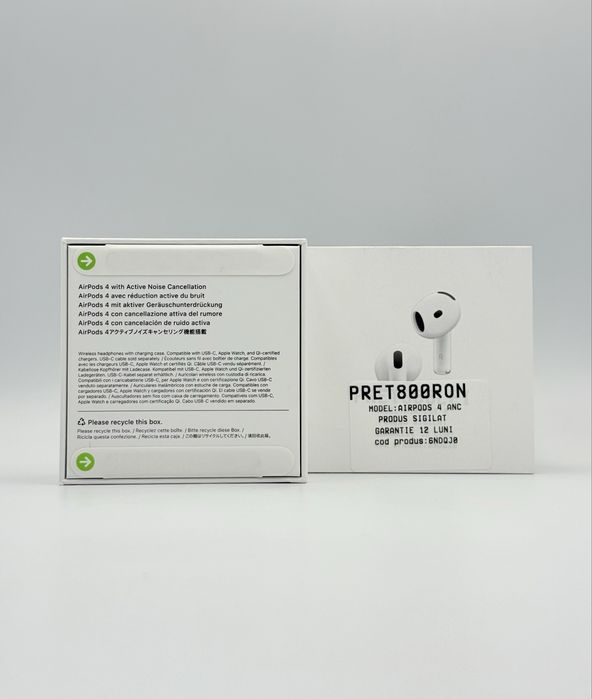 Magazin vindem casti airpods 4 anc cu garantie sigilat apple in rate
