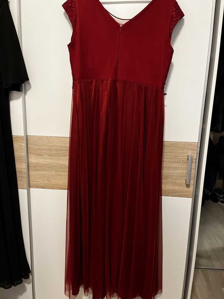 Rochie rosie eleganta de ocazie ca noua