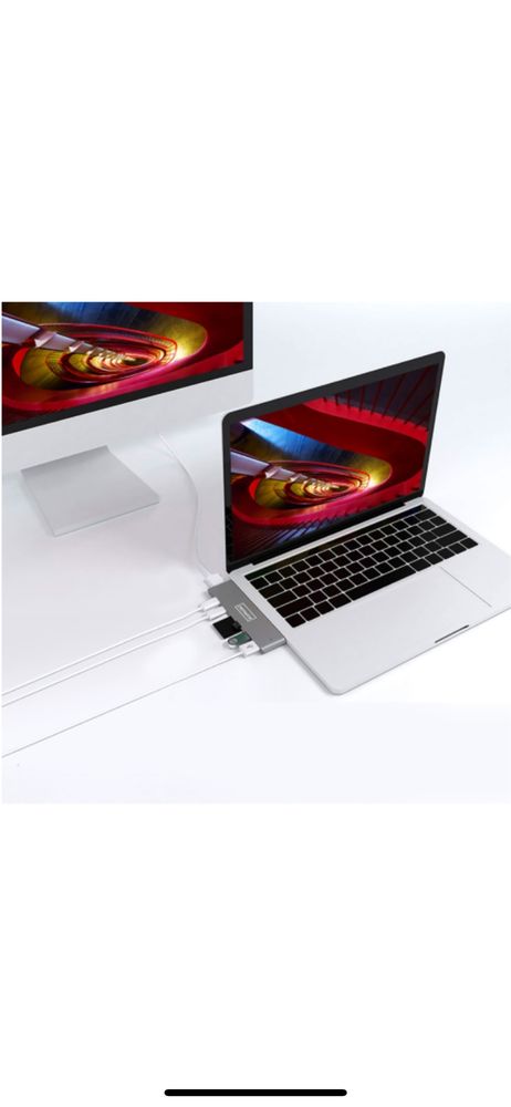 Adaptor 7in1 HUB USB-C HDMI 4K Thunderbolt 3.0 MacBook