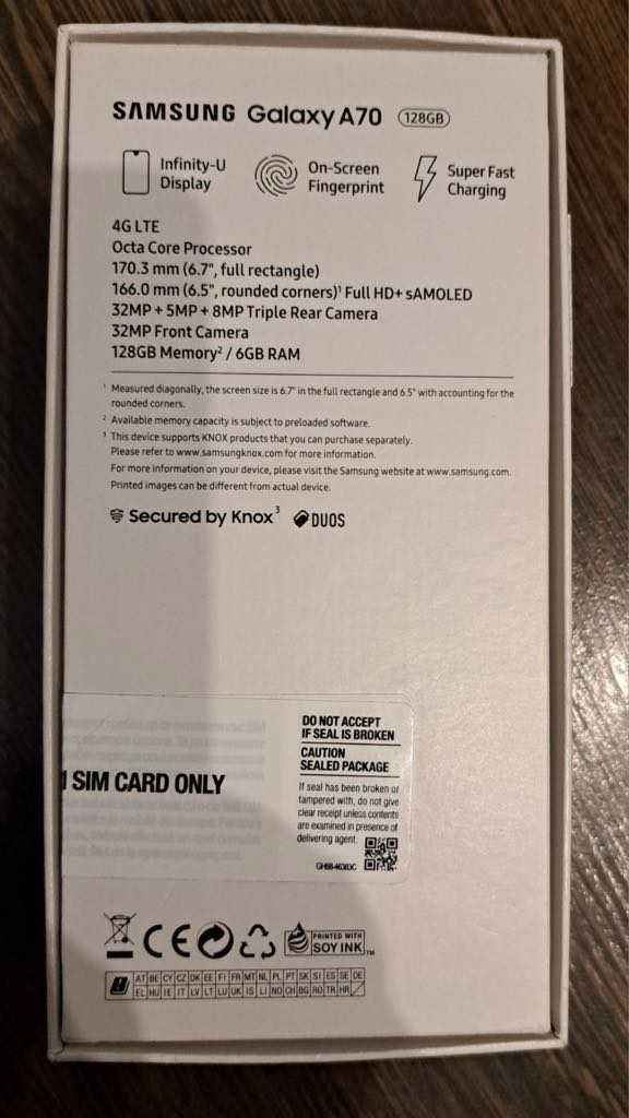 Samsung А70 в отлично състояние