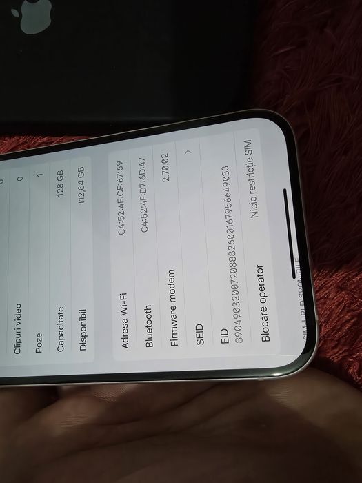 -Iphone 15Plus, ca Nou, 128Gb, 8Ram, bat: 100%, Pink Titanium, irepros