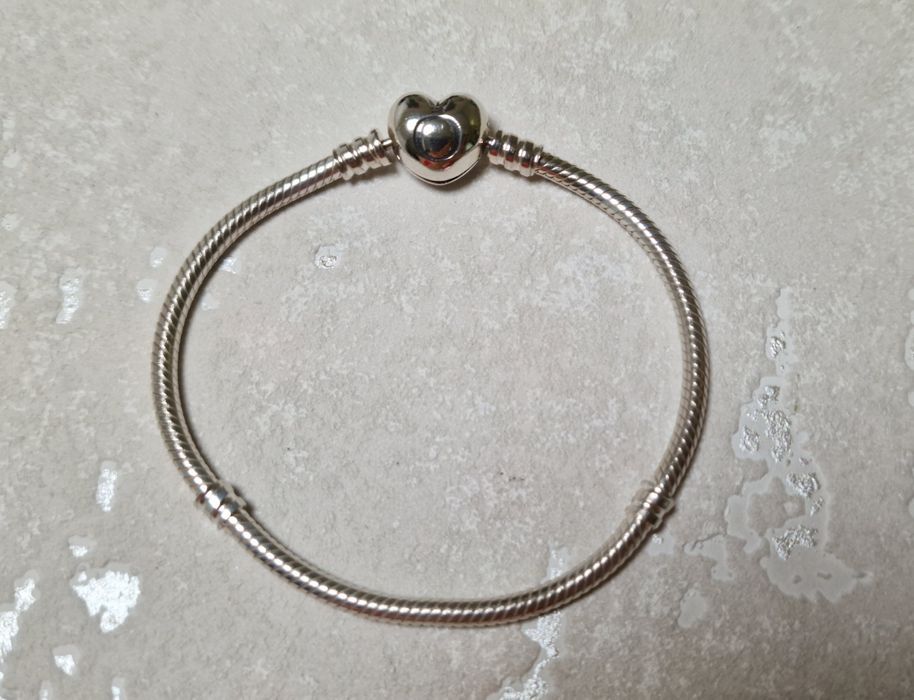 Bratara snake Pandora 21 cm, argint rodiat