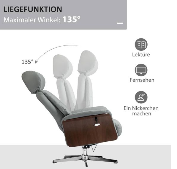 Релакс кресло с опция сън и поставка за крака