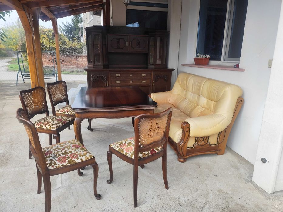 Скрин, Канапе, Маса + 4 стола