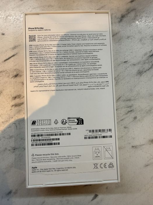 iPhone 16 Pro max 256Gb Natural Titanium
