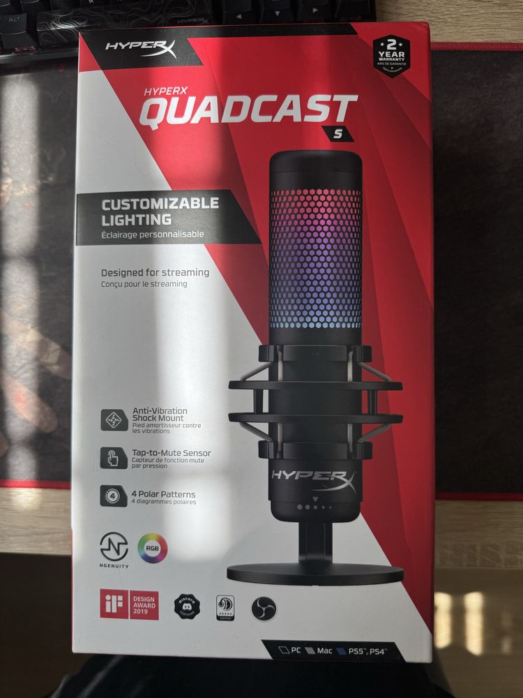 Продам микрофон HyperX quadcast s