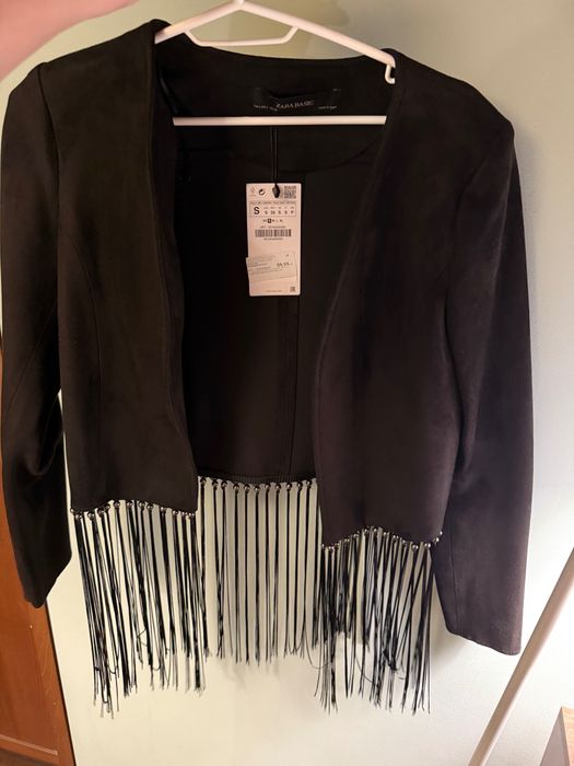 Дамско сако с ресни Zara Срр