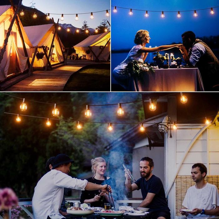 НОВИ! Външни LED лампички G40, 46+3 крушки, за градина, декорация