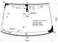 Стекло лобовое  Audi A4