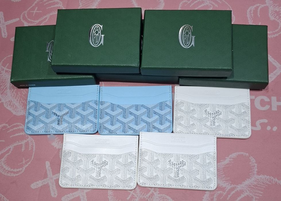 2 Cardholdere Goyard albastru deschis portofel de carduri
