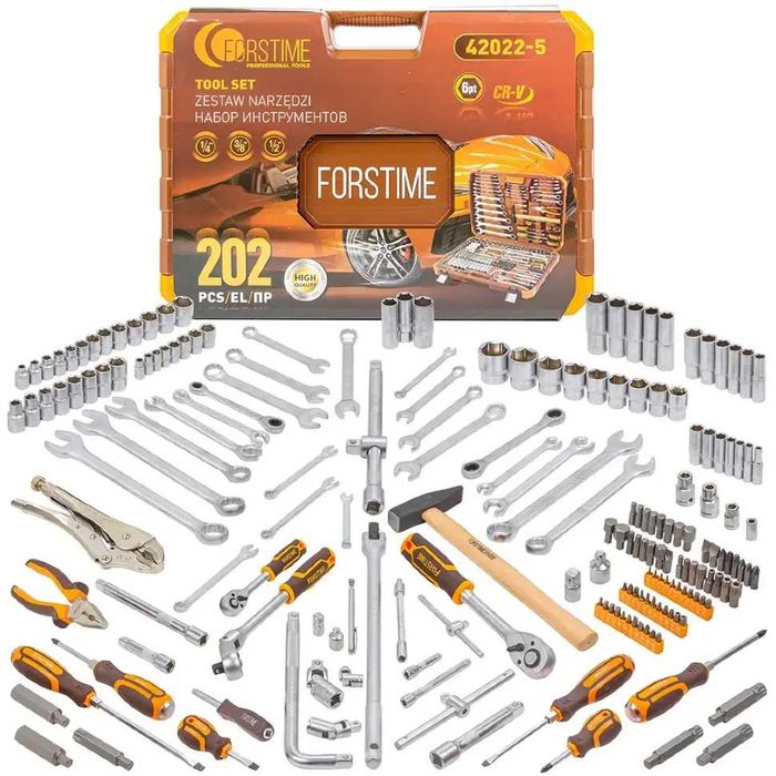 Гедоре 202 части 1/2″ , 1/4″ и 3/8″ FORSTIME