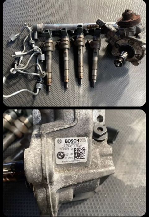 kit injectie bmw mini etc injector injectoare rampa pompa de înaltă presiune senzori regulator 4 injectoare bmw seria 1 e87 118d 116d seria 3 e90 x1 e84