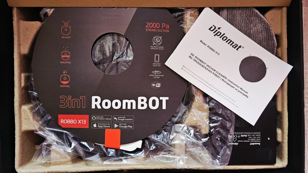 Прахосмукачка-моп 3в1 робот Diplomat