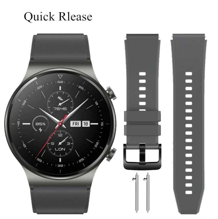 Curea silicon Huawei Watch GT2 Pro/GT3 Pro (catarama neagra)
