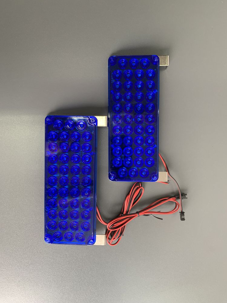 Stroboscoape auto pentru grila, albastru 40 LED