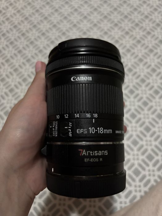 Obiectiv Canon EFS 10-18 mm fara adaptor