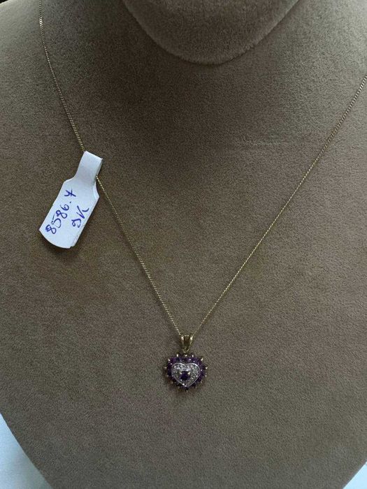 Lanț Aur 9k Dia si Ametist (R)