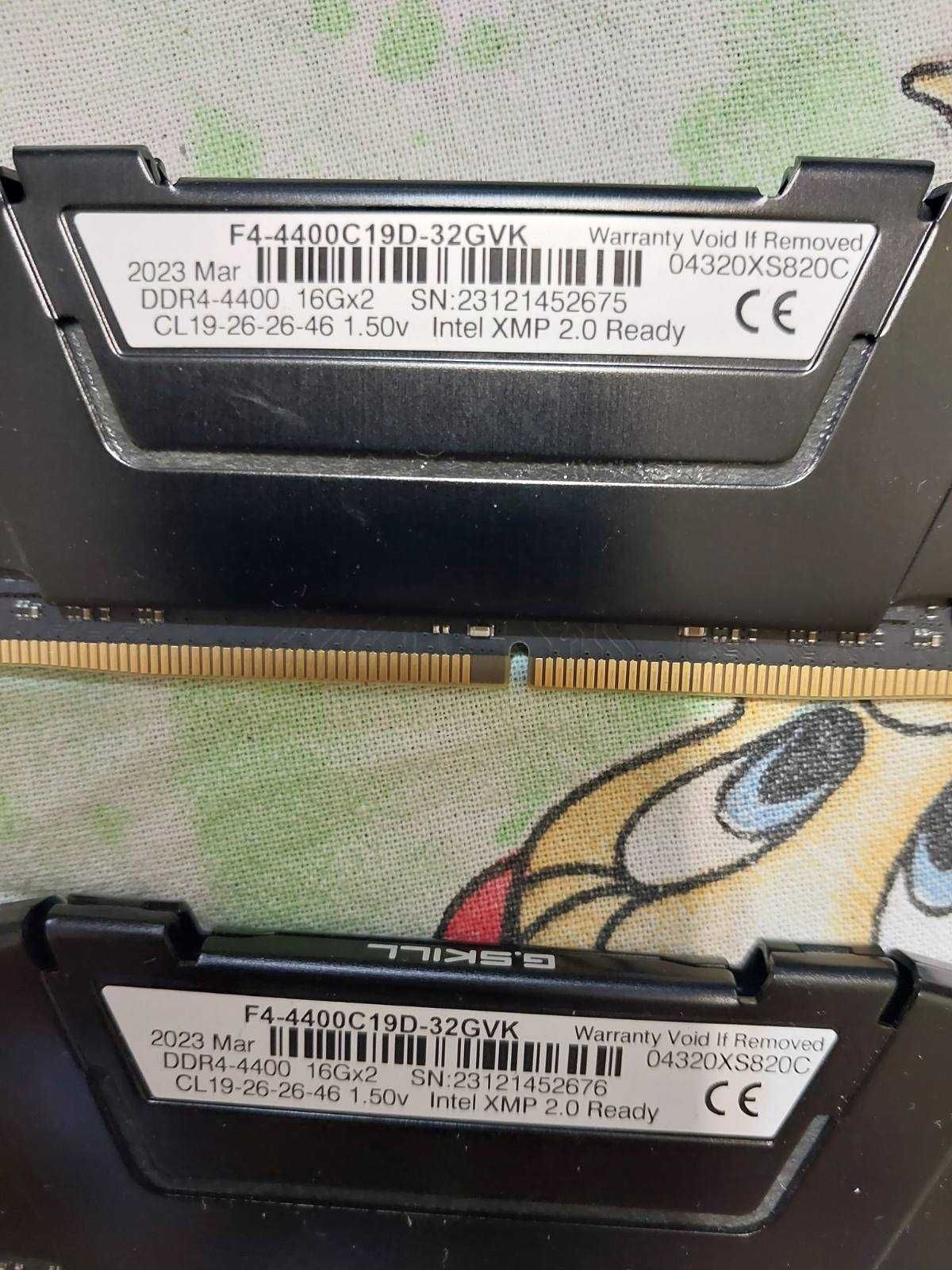 32GB G.Skill Ripjaws 4400Mhz, CL19, DDR4