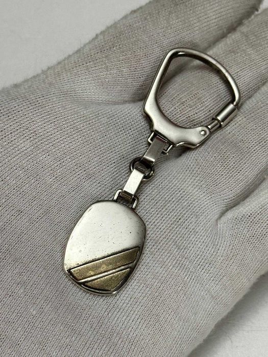 BRELOC CHEI ARGINT 925 - Cu PLACUTA Aurita - 26g. - Vintage !