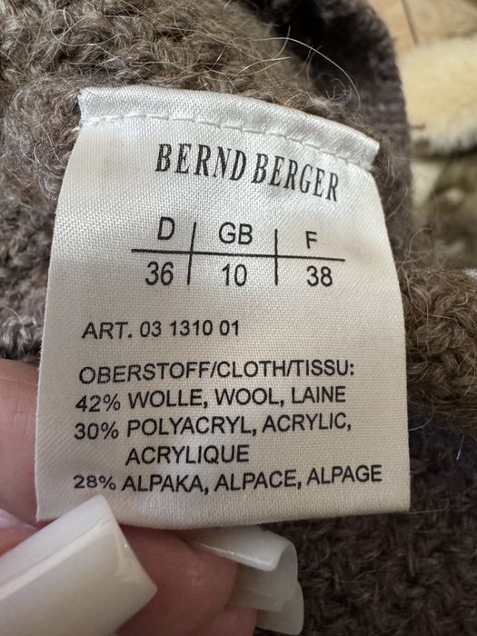 Cardigan cu lana si alpaca Bernd Berger, marime 36