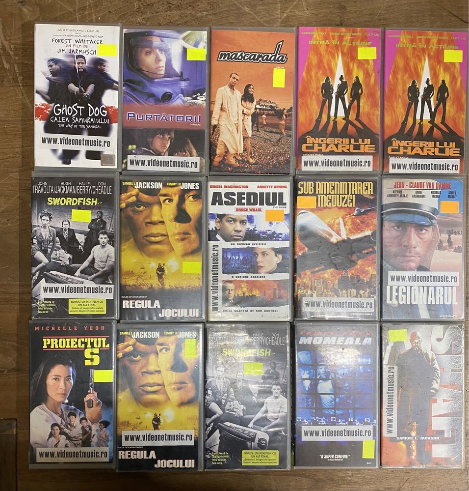 Casete video VHS, filme acțiune, subtitrare limba română Box 4-5-6