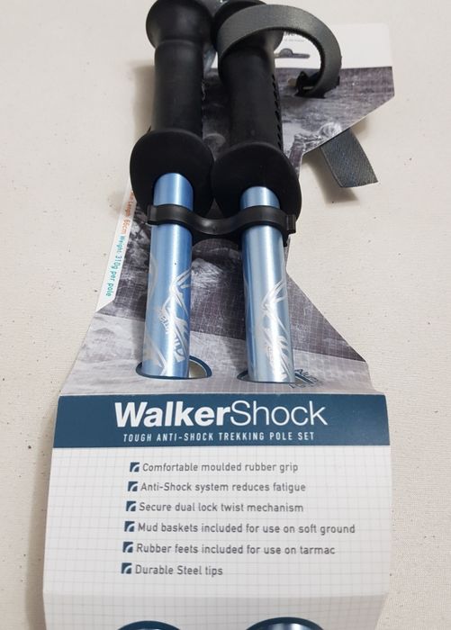 Bețe de trekking noi, telescopice TREKMATES Walker Shock, max 135 cm.