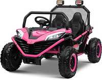 UTV electric Kinderauto Dune-Buggy 300W 24V 10Ah, cu roti moi, roz
