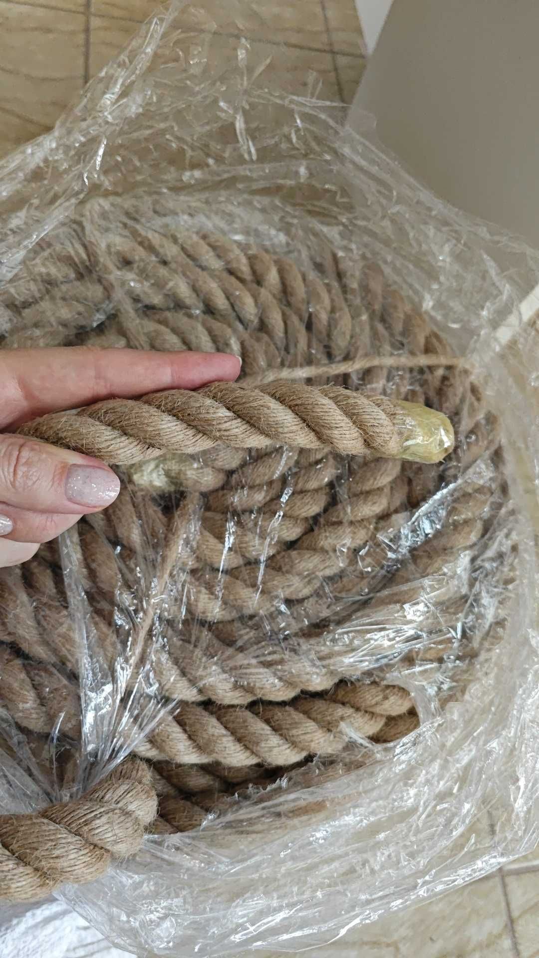 Верёвка джутовая 20 мм, Джутовый канат,Бечевка,Джут.