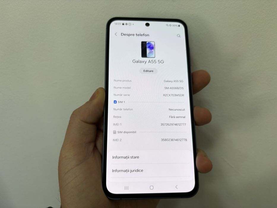 Samsung Galaxy A55 5G, 128 gb, 8 gb ram, Black