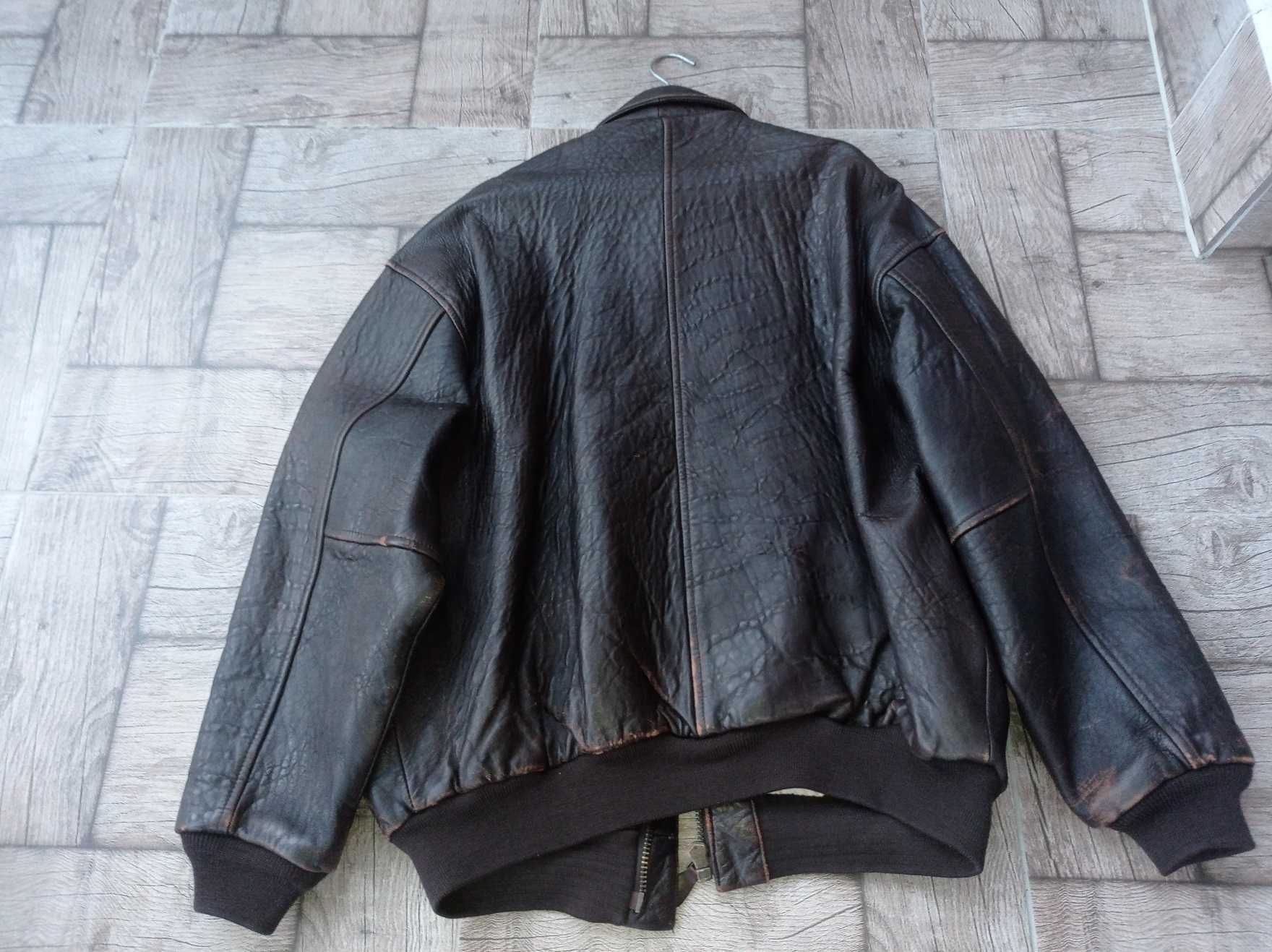 XL Пилотско Яке Avirex Leather Flight Cockpit Jacket Естествена Кожа