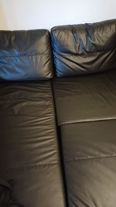 Coltar Friheten Ikea cu spatiu de depozitare, piele ecologica