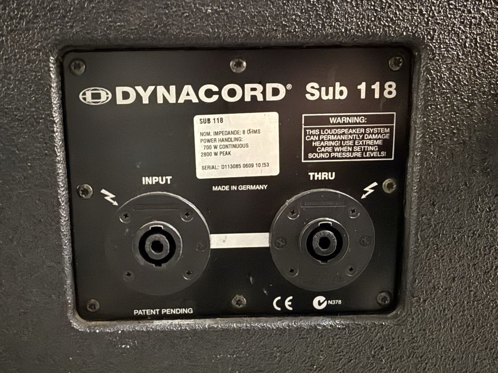 Vand basi dynacord D-lite SUB 118