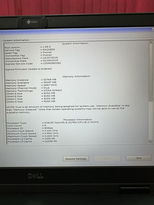 Laptop profesional Dell Precision 7530 (baterie noua)