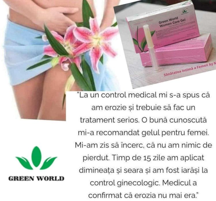 Gel Bactericid    Set Ginecologic   Green World